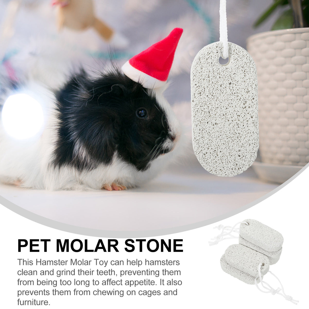 5Pcs Hamster Teeth Pumice Stone Bunny Molar Chew Toy Rabbit Volcanic Rock Chinchilla Grinding Pet Supply Bedding Litter