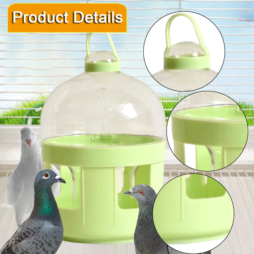 Pigeon Automatic Water Feeder Accessories Pigeon Feeder Hanging Pigeon Feeder Waterer for Quail Duck Parakeet Canary Outdoor
