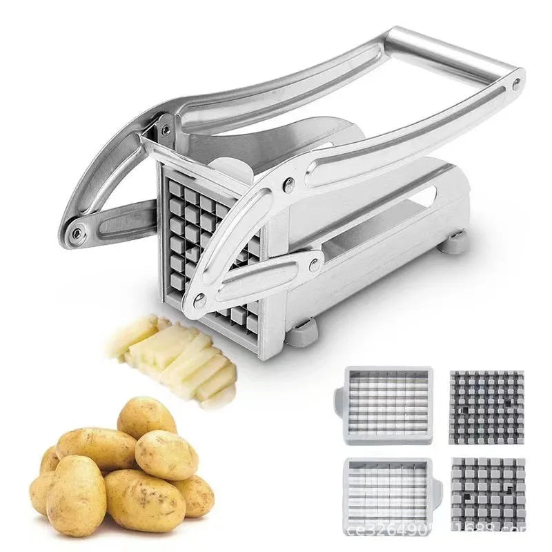 Manual Cutter French Fries Slicer Stainless Steel Potato Chips Maker Meat Chopper Dicer Cutting Machine Cooking Tool For Kitchen