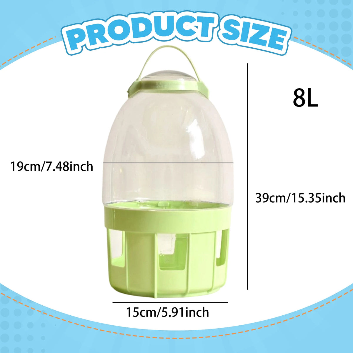 Pigeon Automatic Water Feeder Accessories Pigeon Feeder Hanging Pigeon Feeder Waterer for Quail Duck Parakeet Canary Outdoor