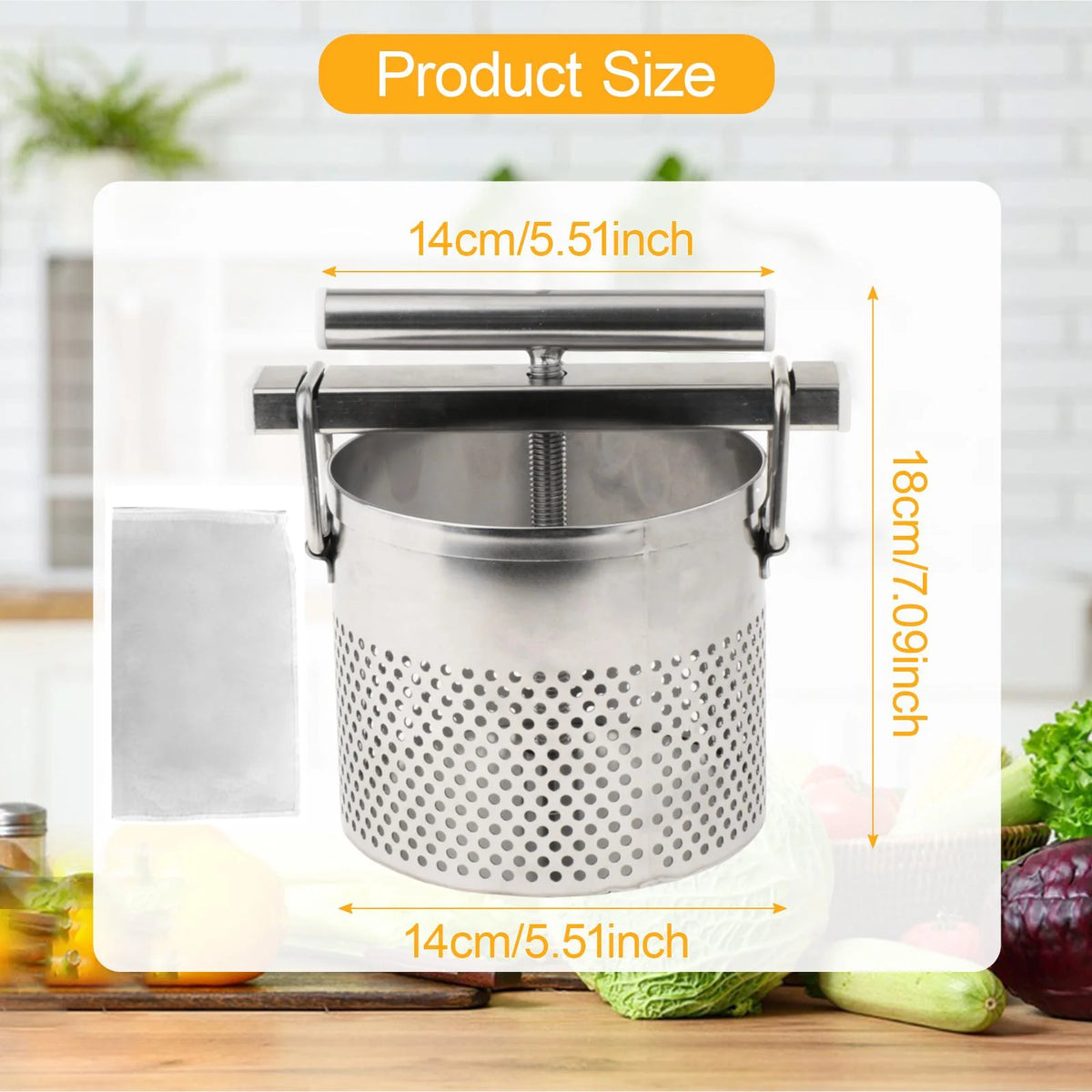 Vegetable Stuffing Squeezer Dumpling Filling Press Manual Juicer for Home Cider Making Kitchen Dehydration Tool Water Drainer