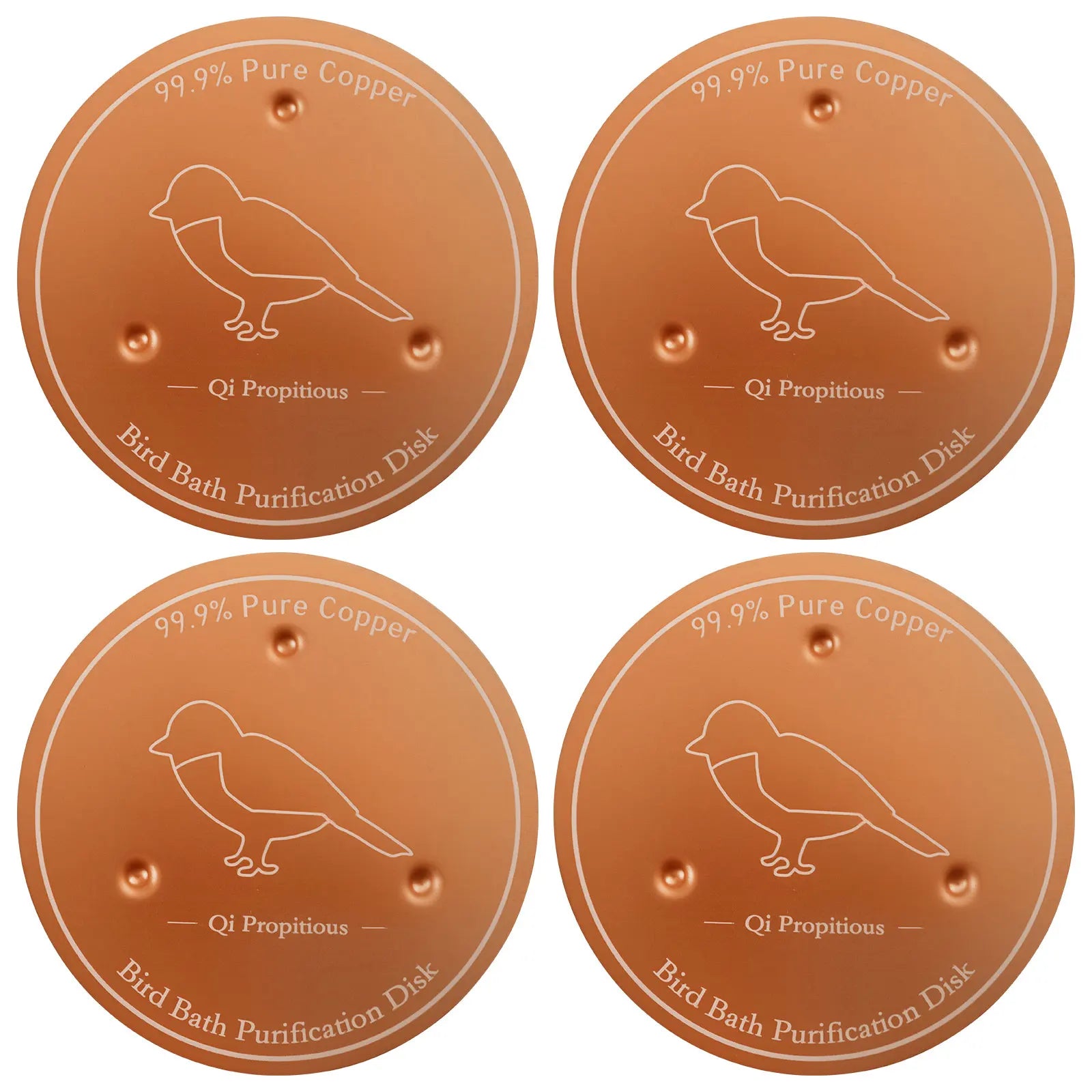 2/3Pcs Copper Bird Bath Purification Disk Garden Outdoor Feeder Tray Cleaner Bird Bath Water Fountain Fishpond Lawn