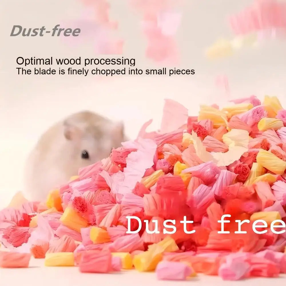 Phantom Paper Grain Hamster Bedding Dust-Free Small Animal Cage Landscaping Nesting Supplies for Rat Chipmunk 450g
