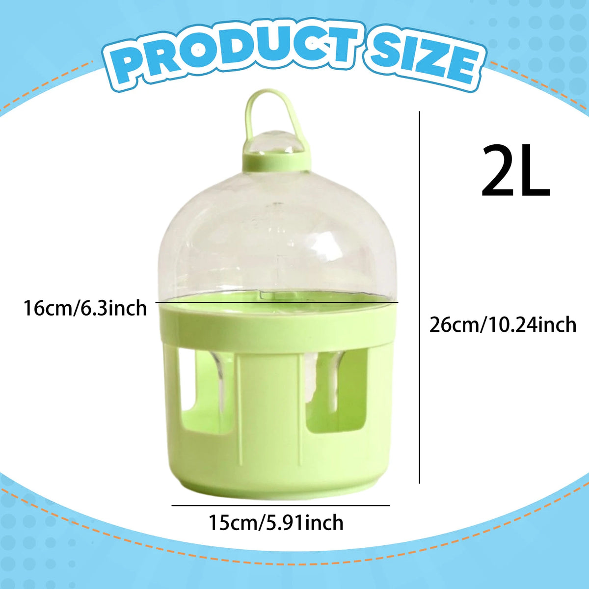 Pigeon Automatic Water Feeder Accessories Pigeon Feeder Hanging Pigeon Feeder Waterer for Quail Duck Parakeet Canary Outdoor