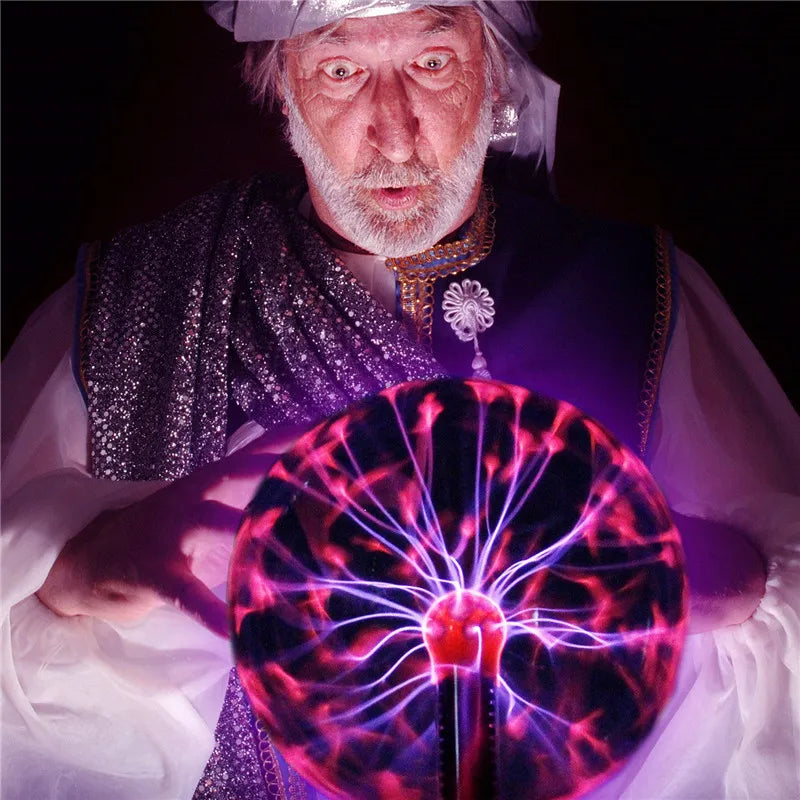 3/4/5/6/8 Inch Magic Plasma Ball Lamp LED Atmosphere Night Light Only Touch Sensitive Glass Plasma Light Bedroom Decor Kids Gift