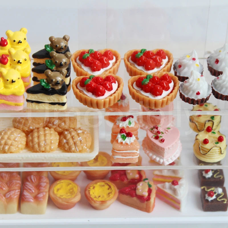 1/6 Scale Dollhouse Miniature Cake Bread DIY Dessert Mini Food for Doll House Kitchen Furniture Accessories