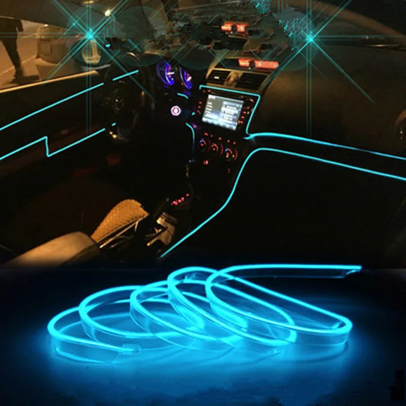 Flexible Neon Light 1M/2M/3M/5M/10M EL Wire Led Neon Dance Party Atmosphere Decor Lamp RopeTube Waterproof Multicolor Led Strip