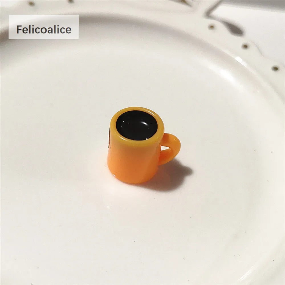 1:12 Doll House Decration Accessories Mini Food Coffee Drink Ice Cream Wine Cup Bottle for Doll DIY Kitchen Toys