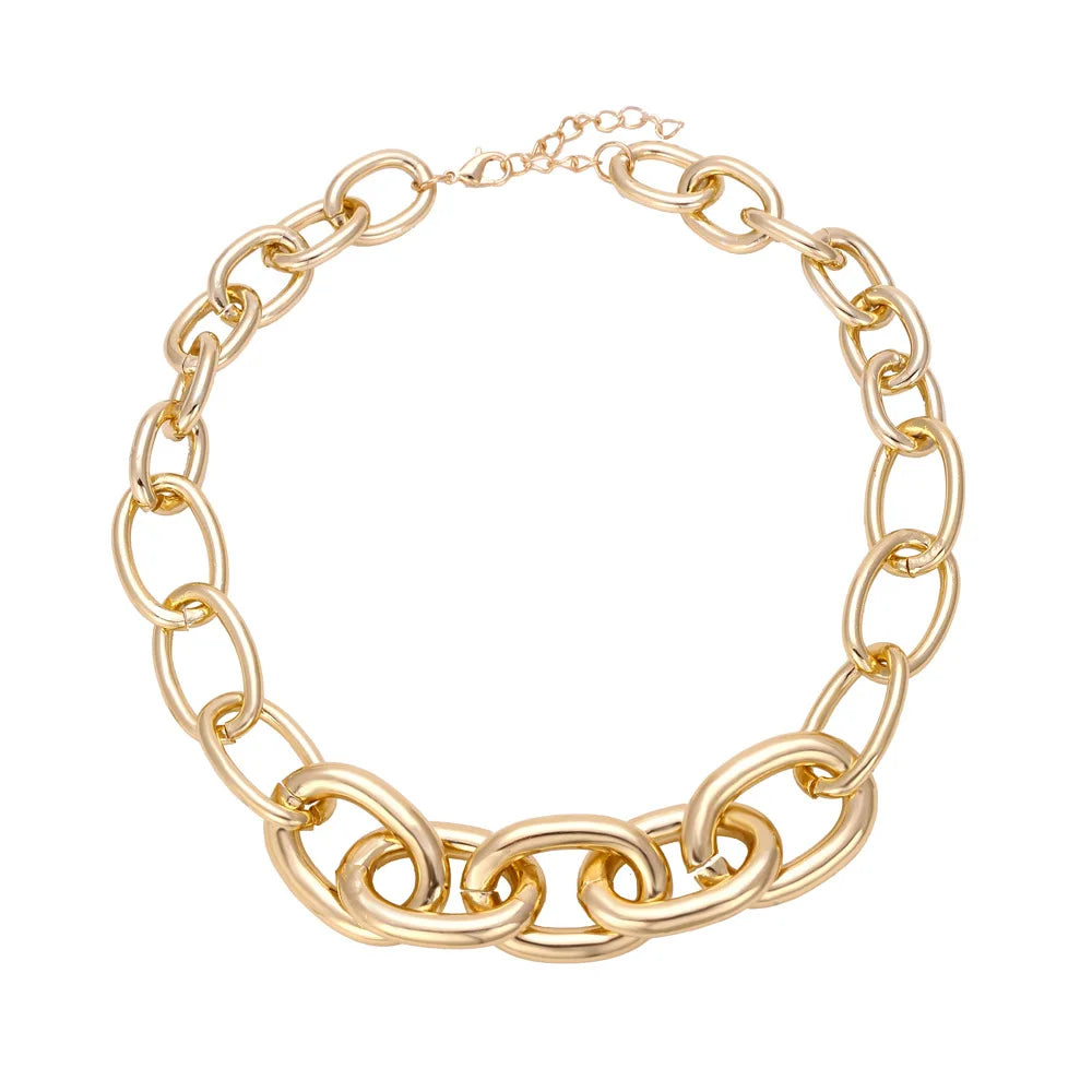 STRATHSPEY Fashion New Long Irregular Copper Tube Necklace For Women Statement Chunky Multi Lay Jewelry