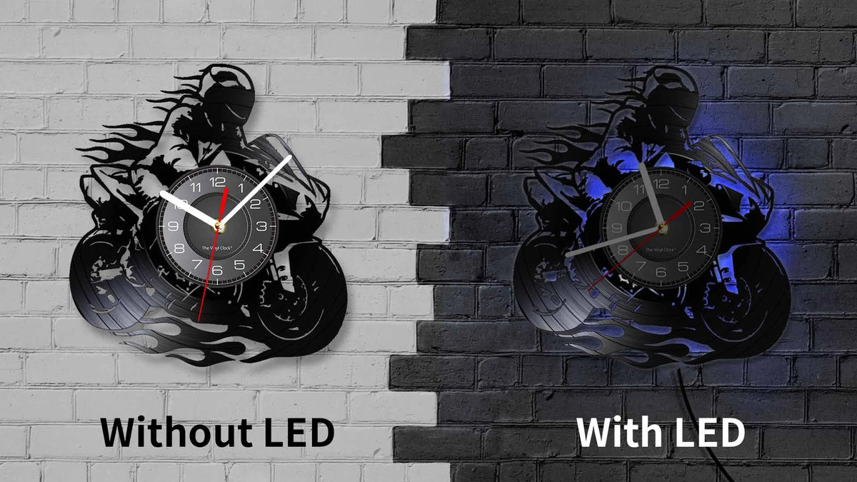 Professional Motorcyclist Vinyl Record Wall Clock Extreme Freestyle Motorcycle Home Decor Room Dirt Bike Risky Rider Watch Gifts