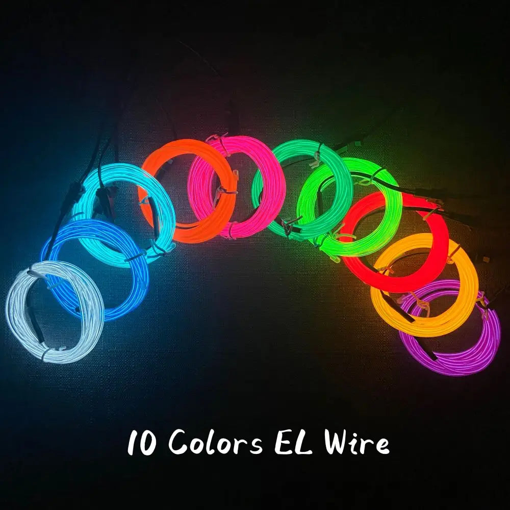 Flexible Neon Light 1M/2M/3M/5M/10M EL Wire Led Neon Dance Party Atmosphere Decor Lamp RopeTube Waterproof Multicolor Led Strip