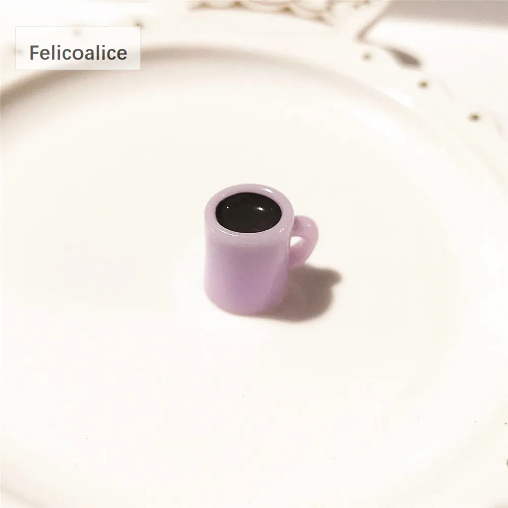 1:12 Doll House Decration Accessories Mini Food Coffee Drink Ice Cream Wine Cup Bottle for Doll DIY Kitchen Toys