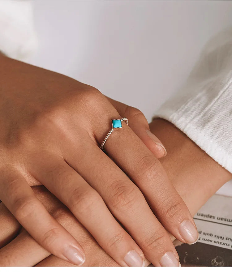 WOSTU Real 925 Sterling Silver Open Ring Finger Adjustable Size Wedding Rings For Women Engagement Fashion Silver Jewelry Gift