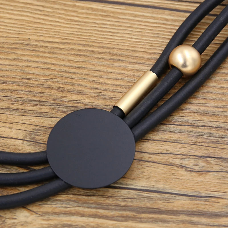STRATHSPEY Fashion New Long Irregular Copper Tube Necklace For Women Statement Chunky Multi Lay Jewelry
