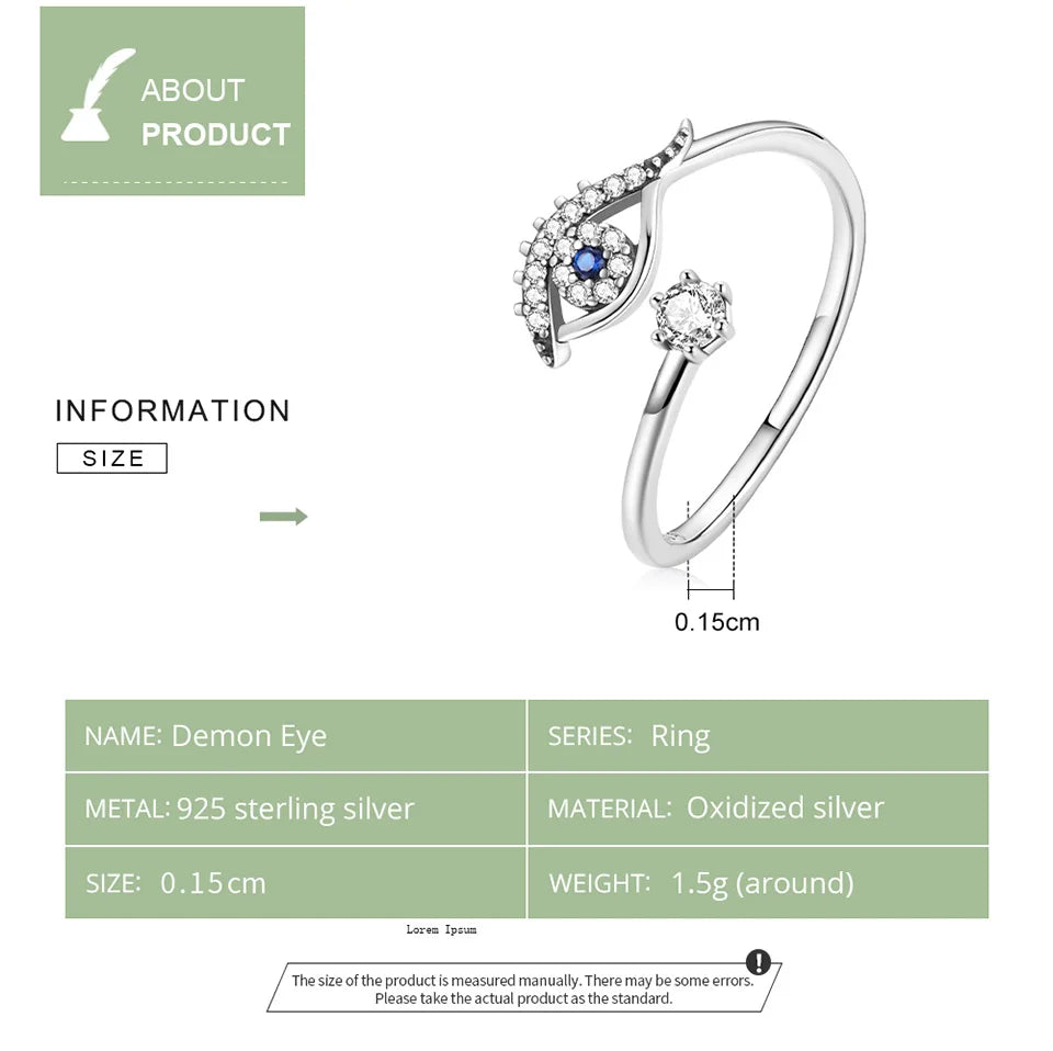 WOSTU Real 925 Sterling Silver Open Ring Finger Adjustable Size Wedding Rings For Women Engagement Fashion Silver Jewelry Gift