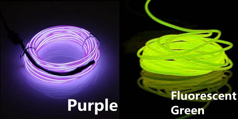 Flexible Neon Light 1M/2M/3M/5M/10M EL Wire Led Neon Dance Party Atmosphere Decor Lamp RopeTube Waterproof Multicolor Led Strip