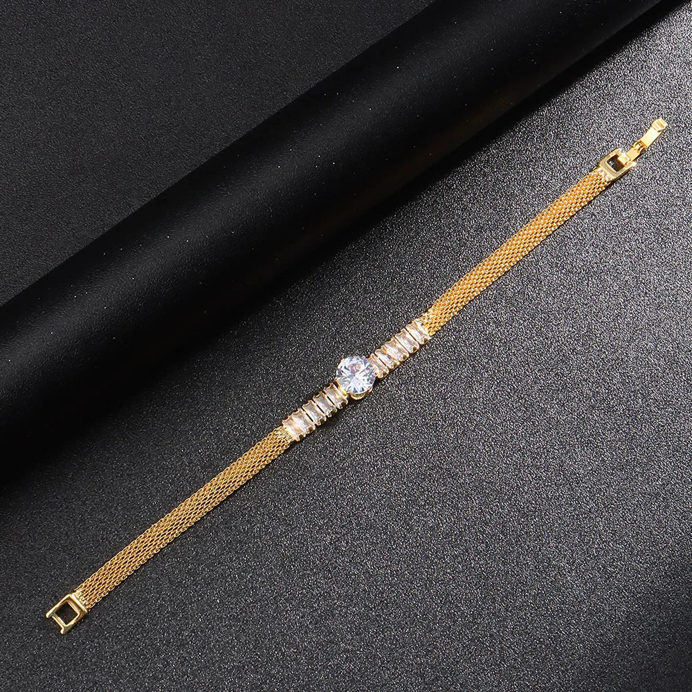 Jewelry For Women 2025 Brilliant Cubic Zircon Necklace Earrings Ring and Bracelet Wedding Bridal Jewelry Sets Dress Accessories