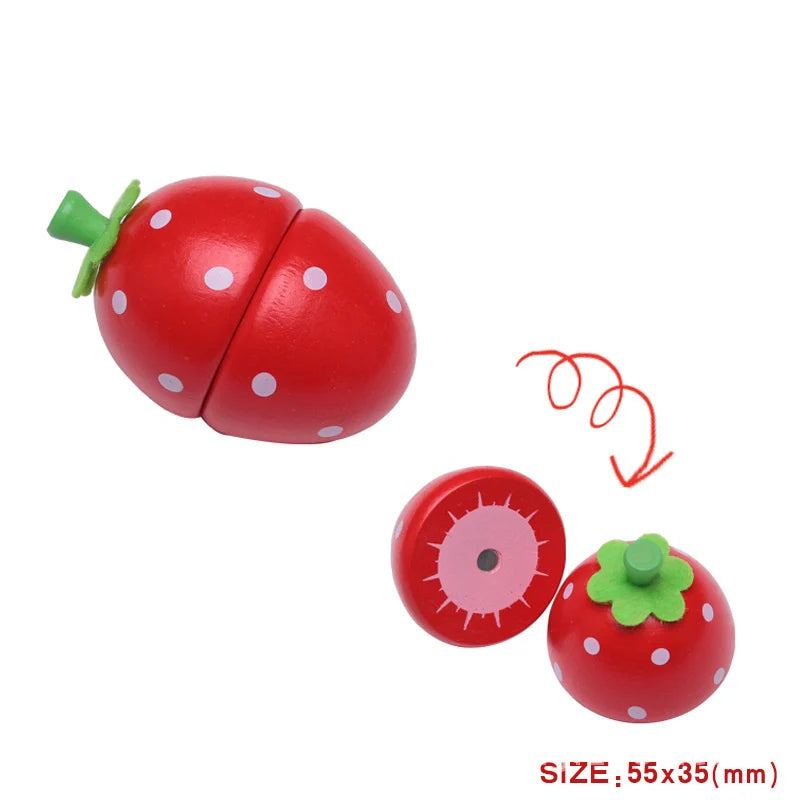 1PCS Wooden Toy Magnetic Cutting Fruit Vegetables Food Pretend Play Simulation Kitchen Role Play Educational Toys For Children