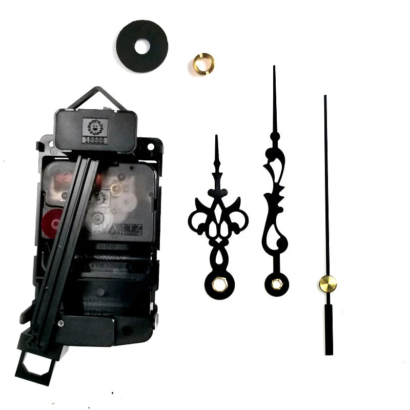 12888 Young Town Screw In Type 4 Kinds Sweep Plastic Movement With Pendulum 9301 Black Hands Clock Accessory Quartz DIY Kits