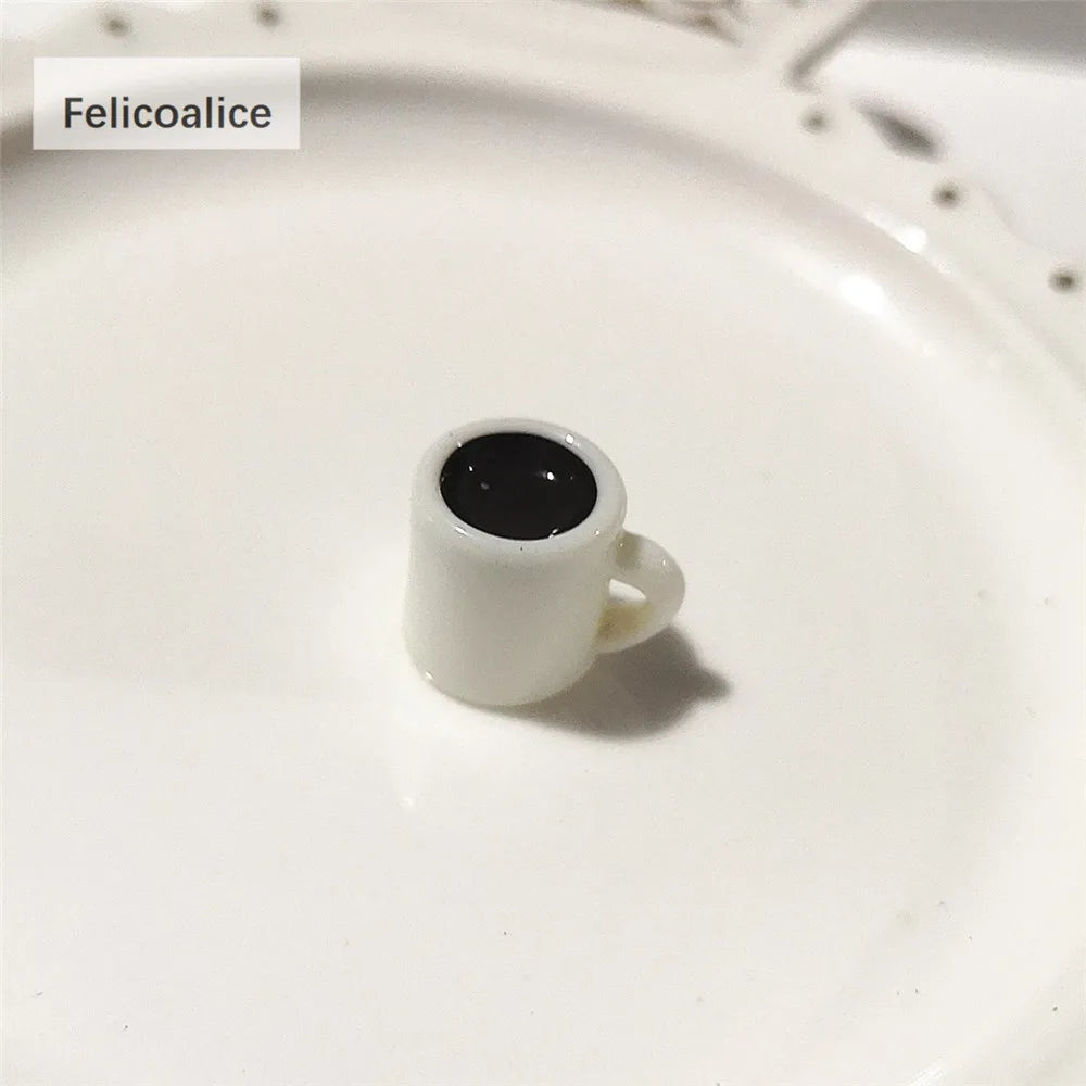 1:12 Doll House Decration Accessories Mini Food Coffee Drink Ice Cream Wine Cup Bottle for Doll DIY Kitchen Toys