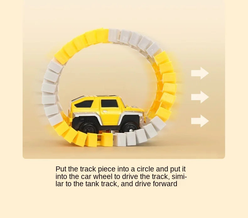 DIY Rail Track Sets Car Race Magic Brain Game Flexible Curved Creates Vehicles Toys Play Game Train Railroad for Child's Gifts