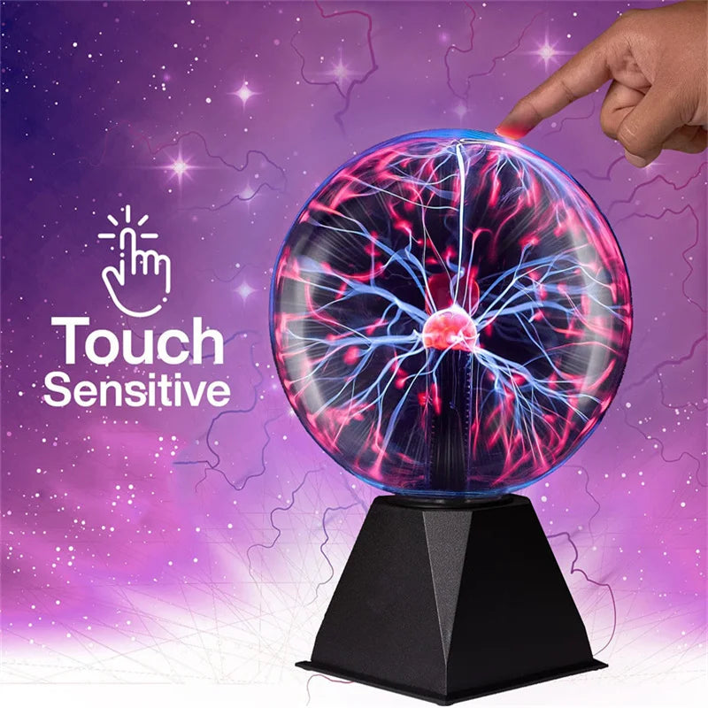 3/4/5/6/8 inch Novelty Magic Plasma Touch Sensitive Lamp Child Holiday Gift Indoor Desktop Decoration Glass Ball Night Lights