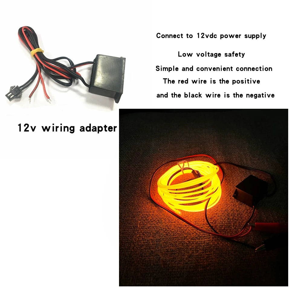 Flexible Neon Light 1M/2M/3M/5M/10M EL Wire Led Neon Dance Party Atmosphere Decor Lamp RopeTube Waterproof Multicolor Led Strip