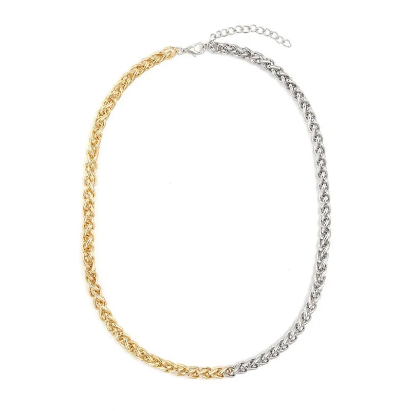STRATHSPEY Fashion New Long Irregular Copper Tube Necklace For Women Statement Chunky Multi Lay Jewelry