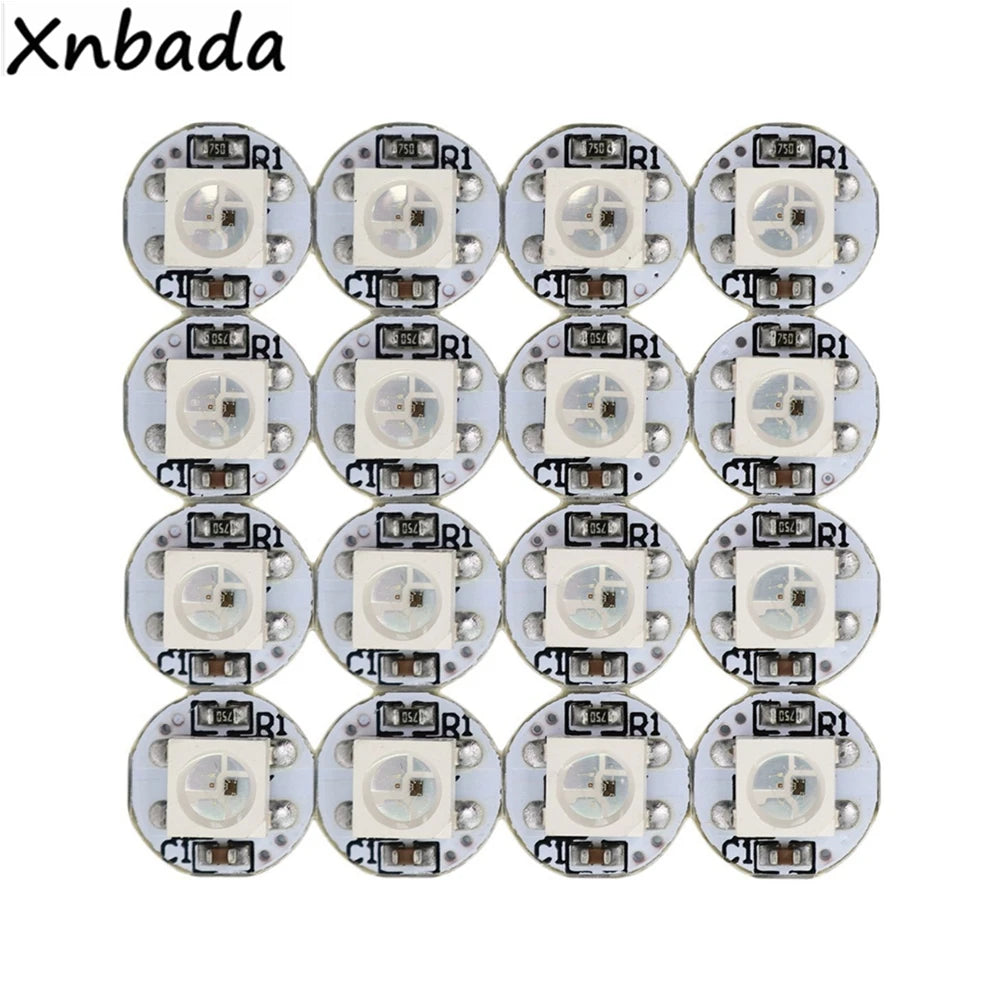 10-1000PCS WS2812B WS2812 4Pin RGB Led Chip 5050SMD WS2811 IC Black/White PCB With Heatsink DC5V