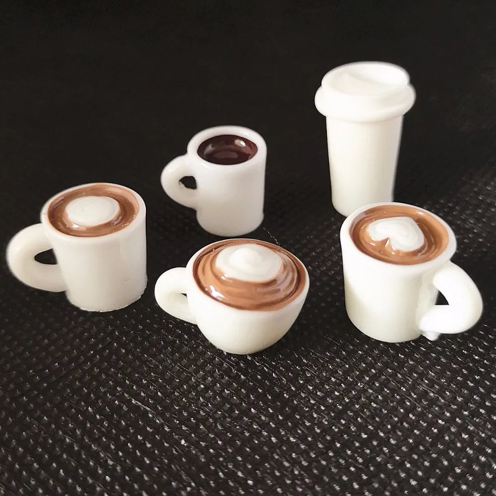 1:12 Doll House Decration Accessories Mini Food Coffee Drink Ice Cream Wine Cup Bottle for Doll DIY Kitchen Toys