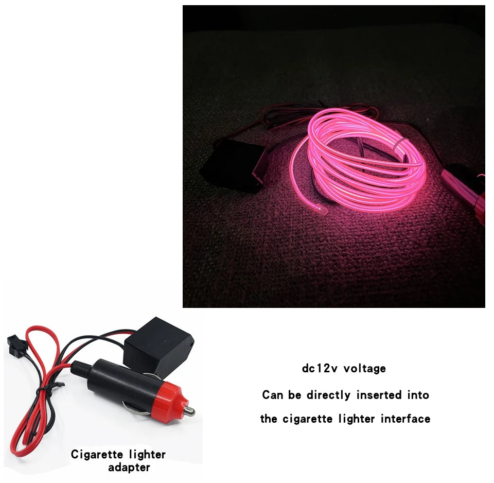 Flexible Neon Light 1M/2M/3M/5M/10M EL Wire Led Neon Dance Party Atmosphere Decor Lamp RopeTube Waterproof Multicolor Led Strip
