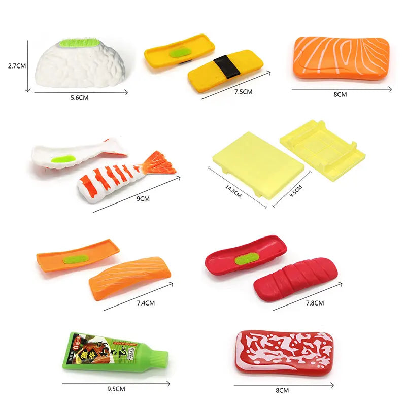 Children Simulation Food Japanese Food Pretend Toys Pretend To Play Sushi Tuna Wasabi Sashimi Simulation Food Toy Play House Set