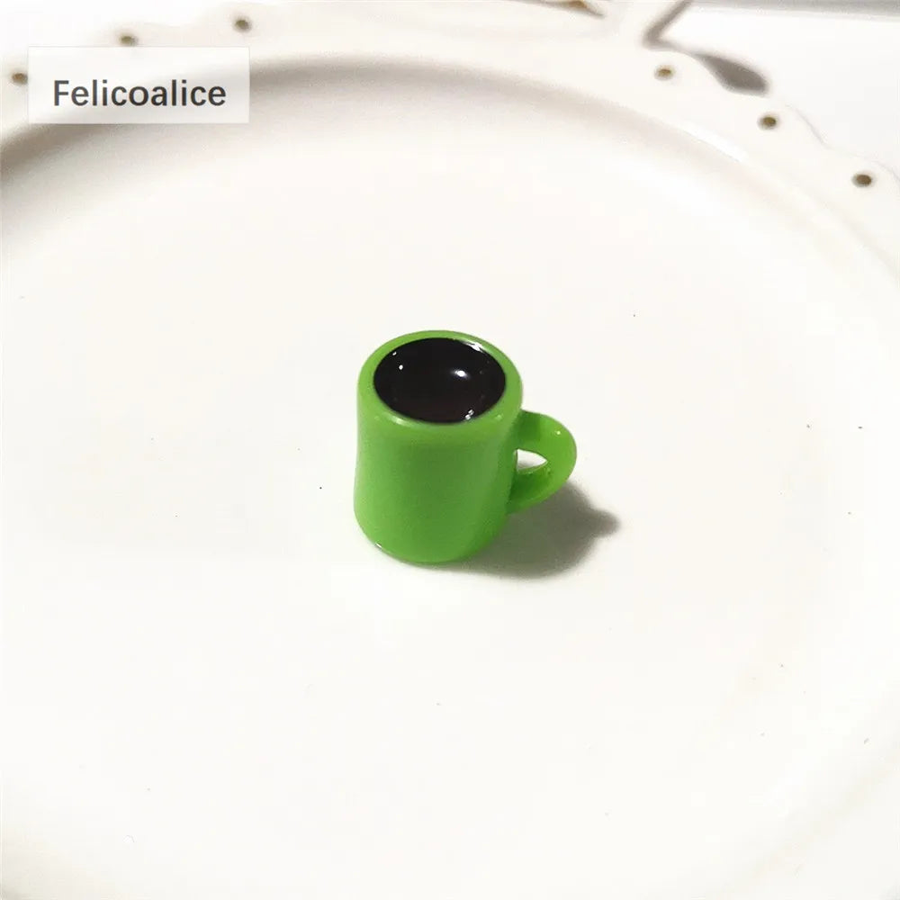 1:12 Doll House Decration Accessories Mini Food Coffee Drink Ice Cream Wine Cup Bottle for Doll DIY Kitchen Toys