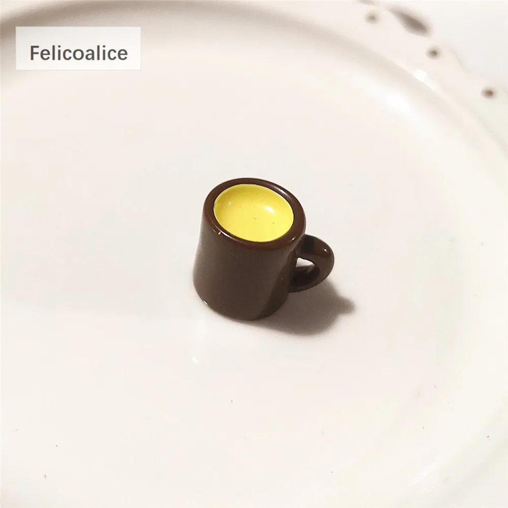 1:12 Doll House Decration Accessories Mini Food Coffee Drink Ice Cream Wine Cup Bottle for Doll DIY Kitchen Toys