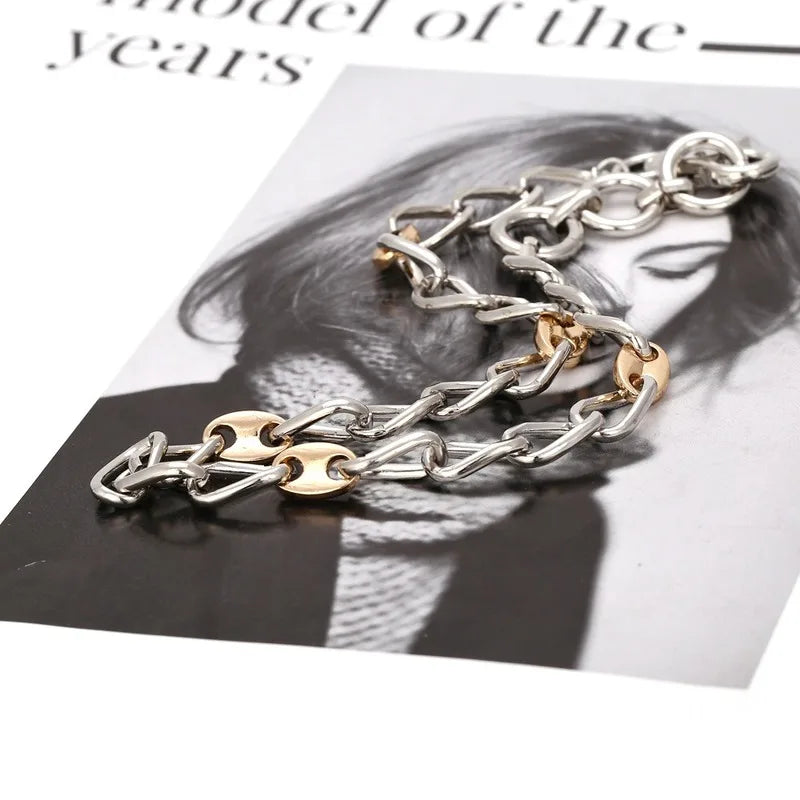 STRATHSPEY Fashion New Long Irregular Copper Tube Necklace For Women Statement Chunky Multi Lay Jewelry