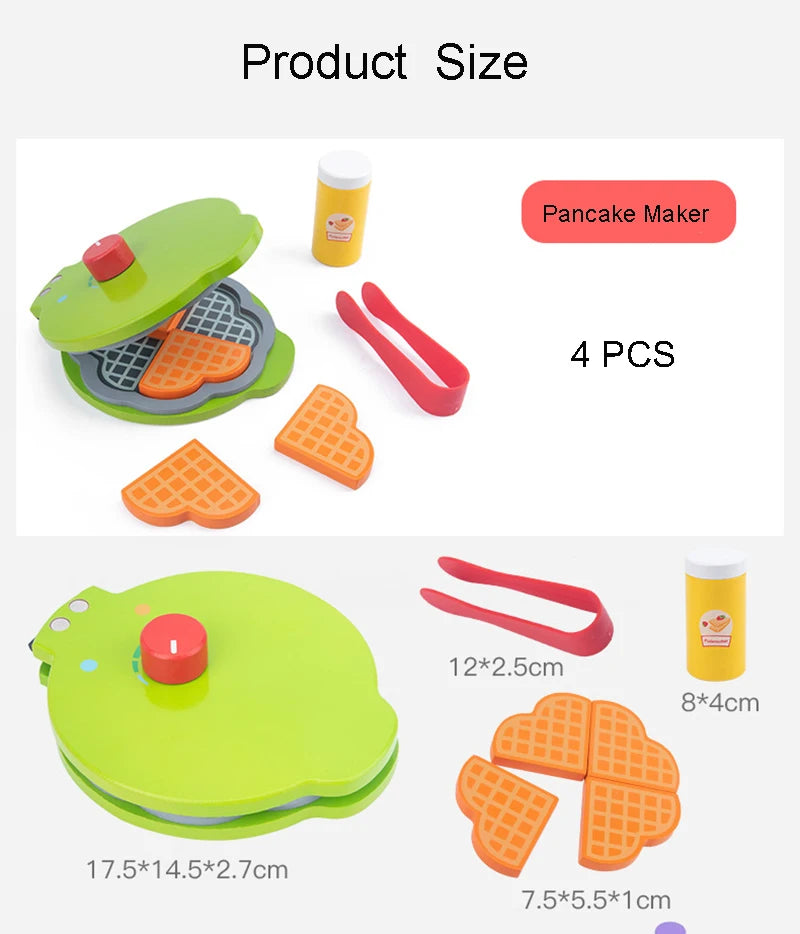 Wooden Kitchen Pretend Play Toy Simulation Wooden Coffee Machine Toaster Machine Food Mixer Baby Early Learning Educational Toys