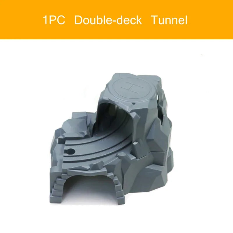 Wooden Train Track Accessories Wood Railway Track Train Station Bridge Tunnel Compatible All Brands Wooden Track Toys