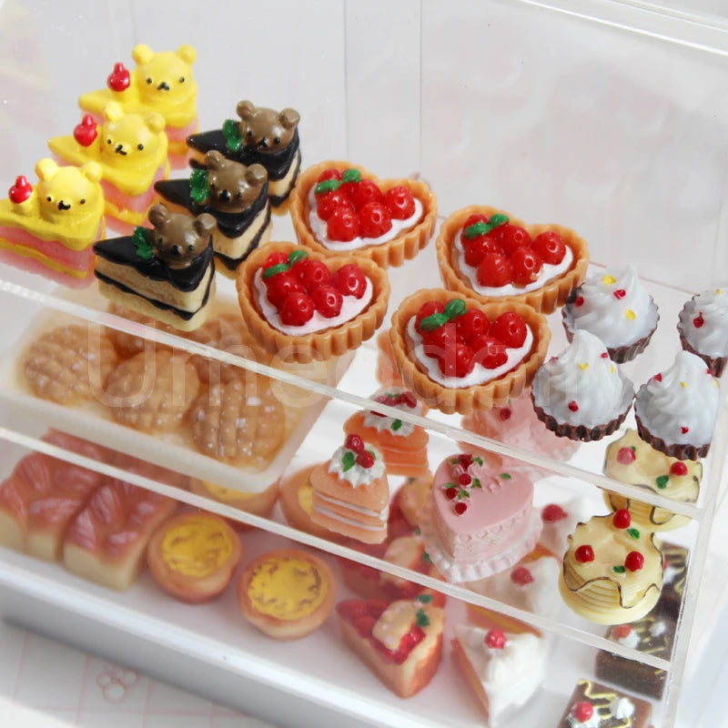 1/6 Scale Dollhouse Miniature Cake Bread DIY Dessert Mini Food for Doll House Kitchen Furniture Accessories