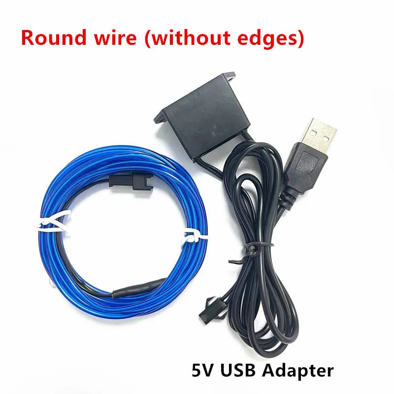 Flexible Neon Light 1M/2M/3M/5M/10M EL Wire Led Neon Dance Party Atmosphere Decor Lamp RopeTube Waterproof Multicolor Led Strip