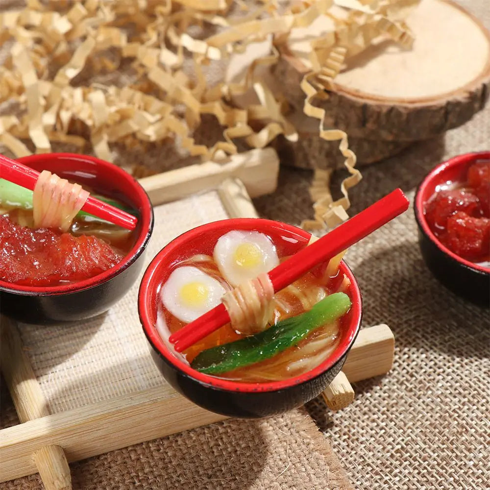 1 Pcs Random Miniature Dollhouse Chinese Rice Pastry casserole noodles dessert kitchen toy Fake Food toy Dollhouse Decoration
