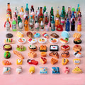 Cute Miniature Dollhouse Supermarket Food Snacks Mini Cake Wine Drink for Blyth BJD Doll Kitchen Accessories