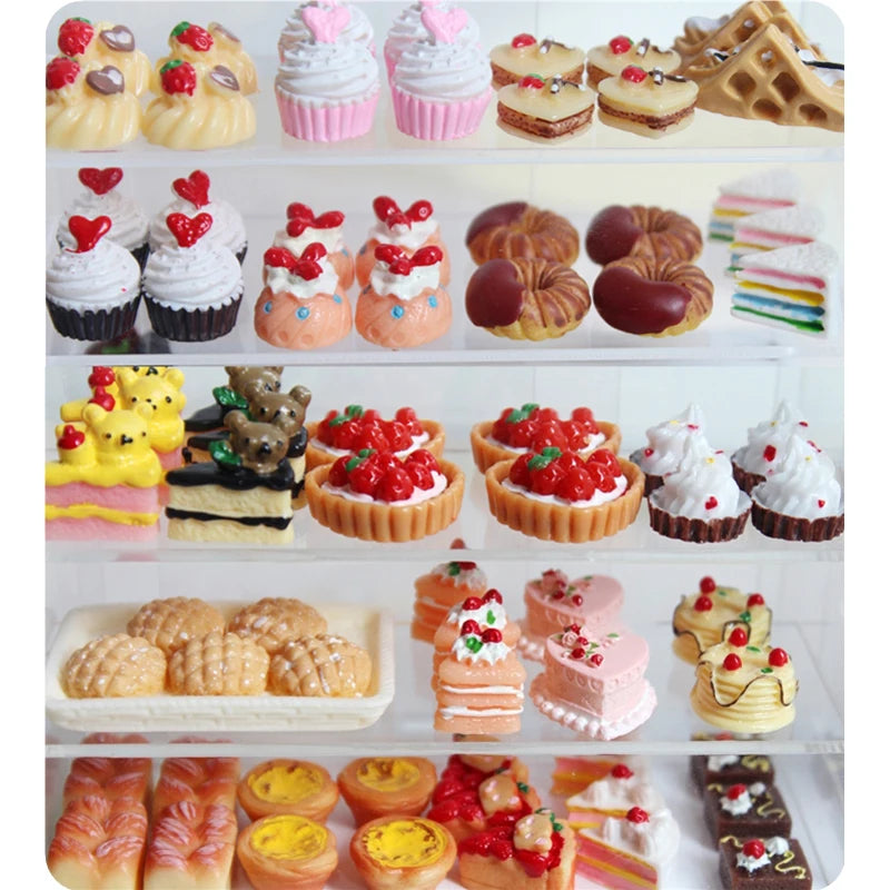 1/6 Scale Dollhouse Miniature Cake Bread DIY Dessert Mini Food for Doll House Kitchen Furniture Accessories
