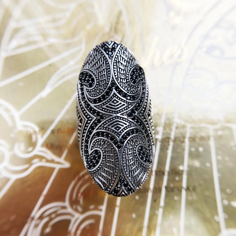 Ring Maori Cultural Tattoo Ornament,Bridal Sets Fashion Good Jewerly For Women Men Gift In 925 Sterling Silver