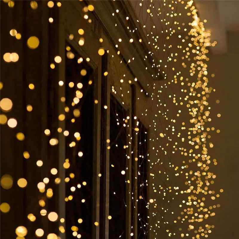 Fairy Lights AA Battery Powered 1M 10 2M 20 3M 30 5M 50 10M 100Leds Silver Led Copper Wire String Light Decorative Fairy Lights