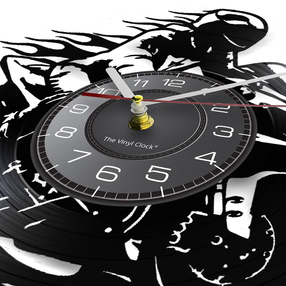 Professional Motorcyclist Vinyl Record Wall Clock Extreme Freestyle Motorcycle Home Decor Room Dirt Bike Risky Rider Watch Gifts