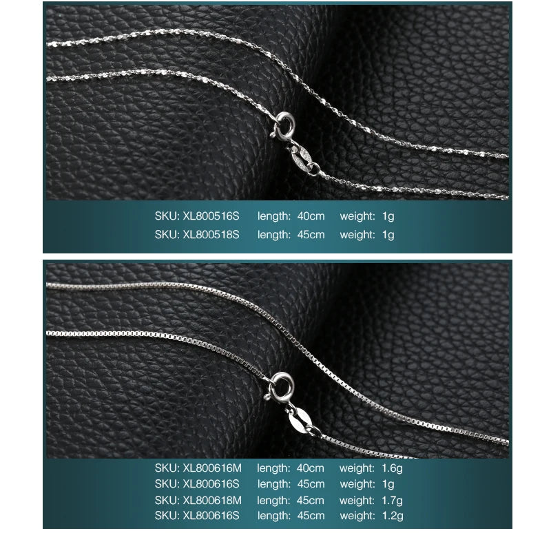 JewelryPalace Genuine 100% 925 Sterling Silver Necklace Ingot Twisted Trace Belcher Snake Bar Singapore Box Chain Necklace Women