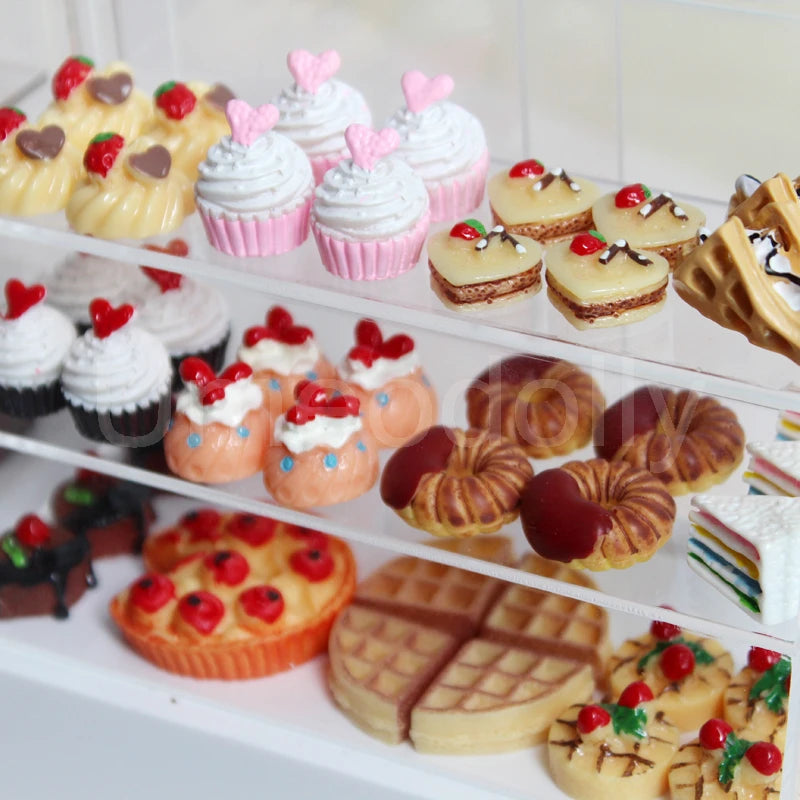 1/6 Scale Dollhouse Miniature Cake Bread DIY Dessert Mini Food for Doll House Kitchen Furniture Accessories
