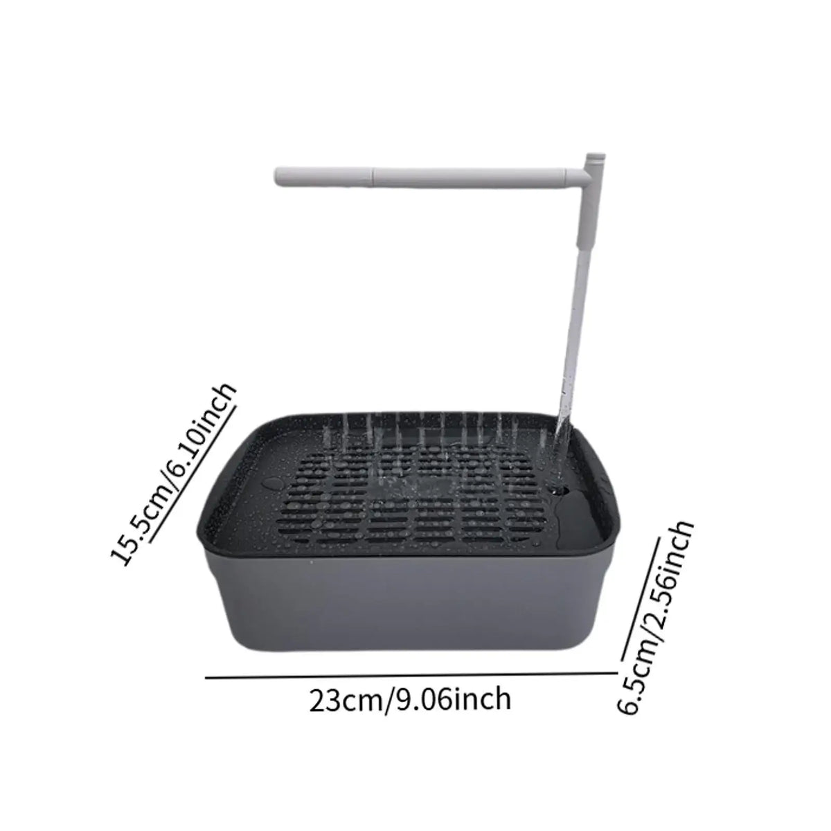 Automatic Bird Bath Tub with Running Water for African Grey Ferret Cockatiel