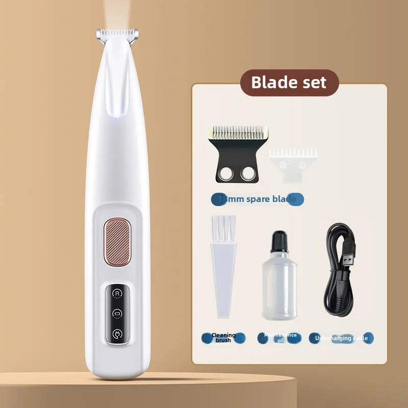 Pet Grooming Clippers Dog Cat LED Light Waterproof Electric Trimmer for Paws Feet Hair Cutting Dog Hair Dog Trimmer Pet Grooming