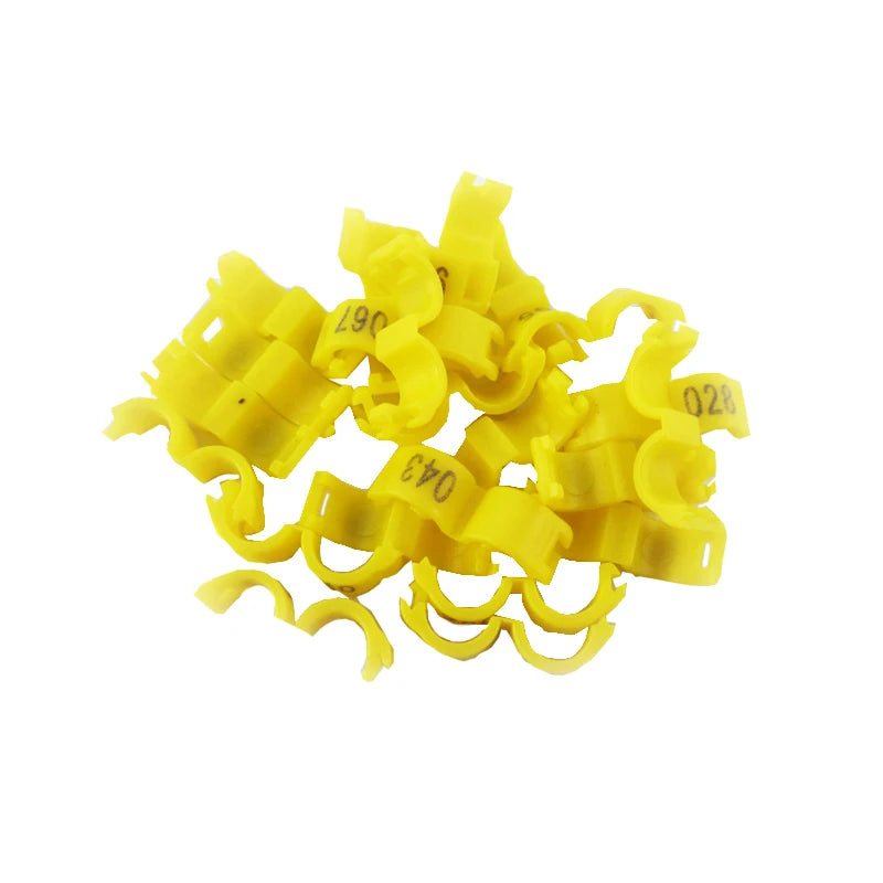 100Pcs Bird clip ring 2.7mm 3mm 4mm 4.5mm 5mm Plastic foot rings Colorful birds, Acacia birds pigeon All kinds of bird foot ring